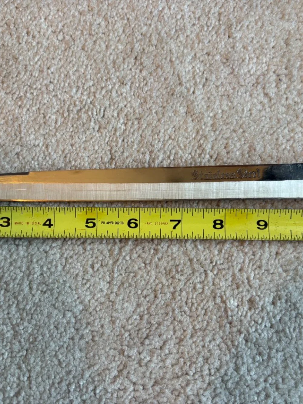 Interpur Stainless Steel Carving Knives & Meat Fork Lot of 3 Wood Handles Japan